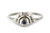 Blue sapphire sterling silver oriana stacking ring ring Amanda K Lockrow 