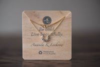 Sterling silver and gold filled dainty sunrise necklace necklace Amanda K Lockrow