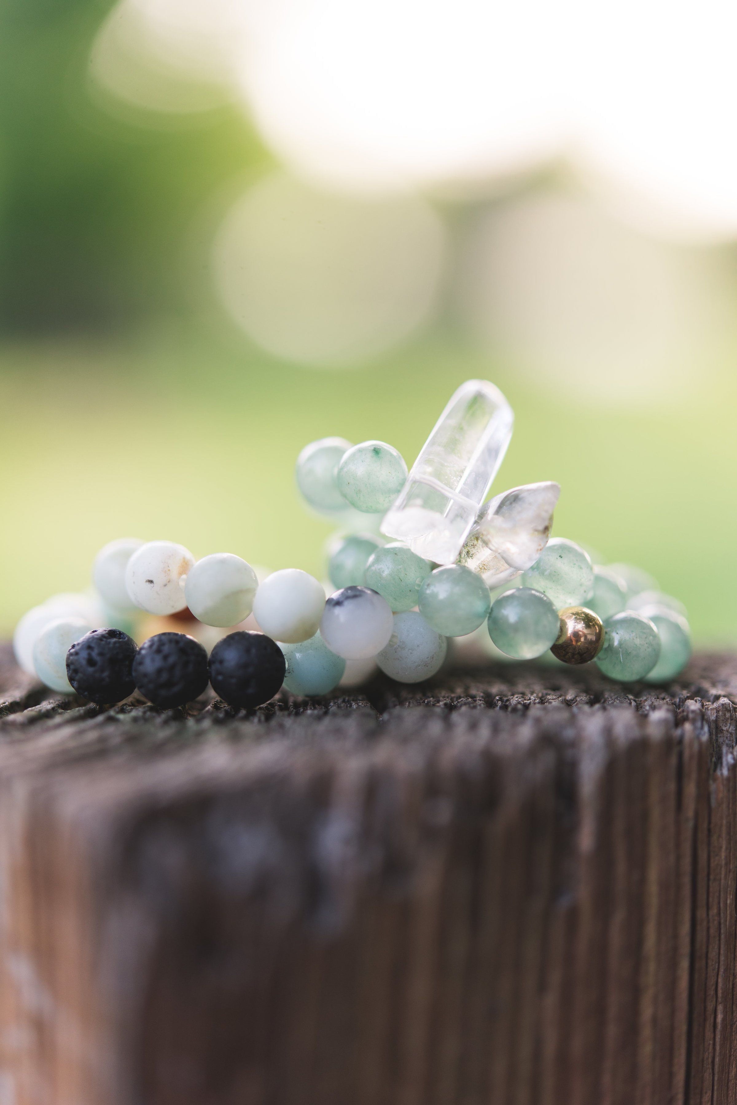 Custom stretchy bracelet bracelet Amanda K Lockrow