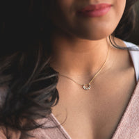 14k yellow gold dainty sunrise necklace necklace Amanda K Lockrow