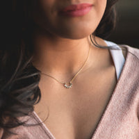 14k rose gold dainty sunrise necklace necklace Amanda K Lockrow