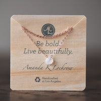 Green onyx little rock necklace - sterling silver or gold filled necklace Amanda K Lockrow