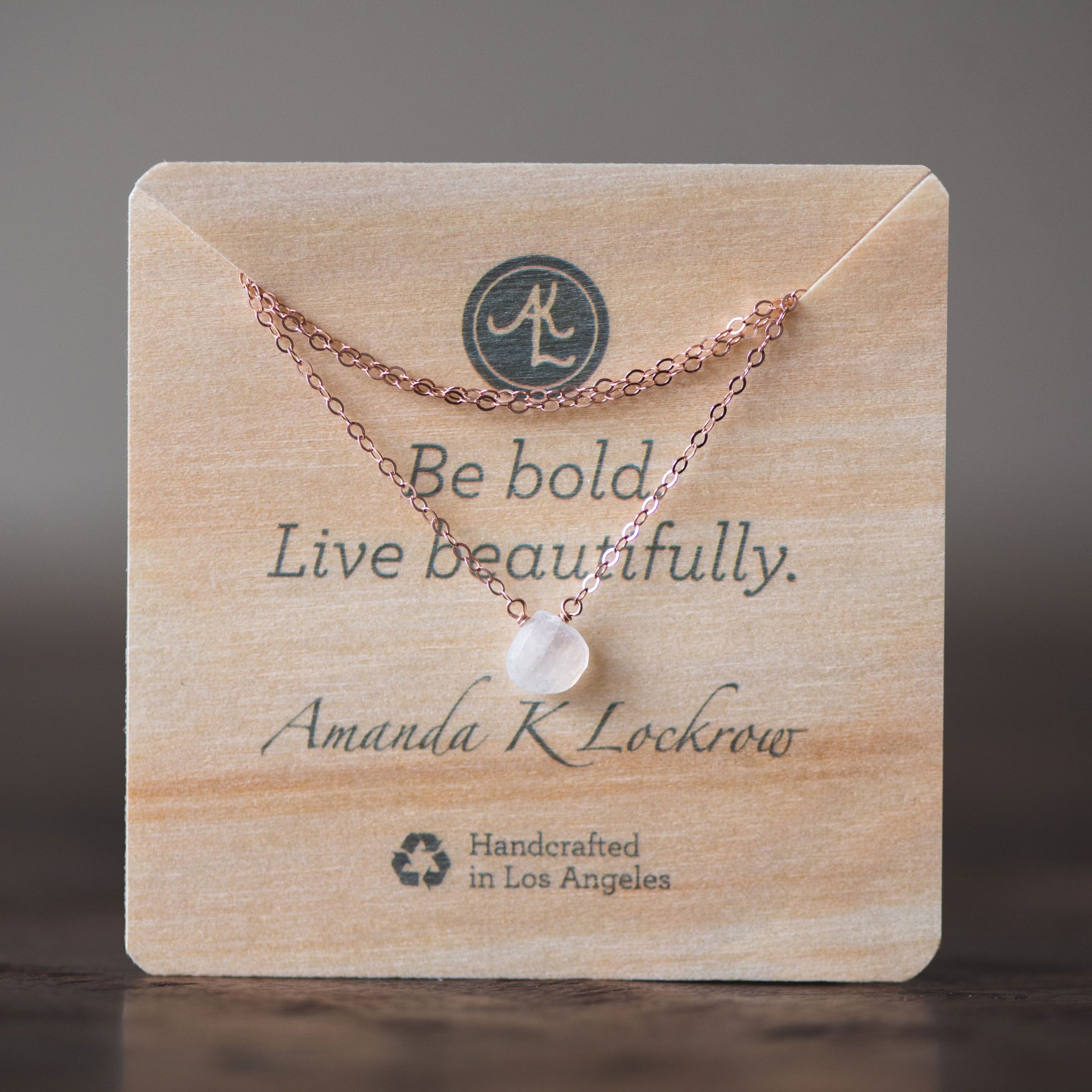 Amazonite little rock necklace necklace Amanda K Lockrow
