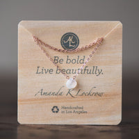 Rutilated quartz little rock necklace - choose sterling silver or gold filled necklace Amanda K Lockrow