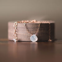 Blue Topaz little rock necklace necklace Amanda K Lockrow