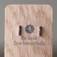 Felicity sterling silver rainbow stud earrings earrings Amanda K Lockrow