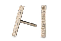 Sterling silver stick studs // bar studs earrings Amanda K Lockrow