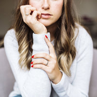 Tourmalinated Quartz sterling silver stacking ring ring Amanda K Lockrow