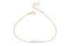 Elements- Rainbow Moonstone 5 stone gold filled adjustable chain bracelet bracelet Amanda K Lockrow 