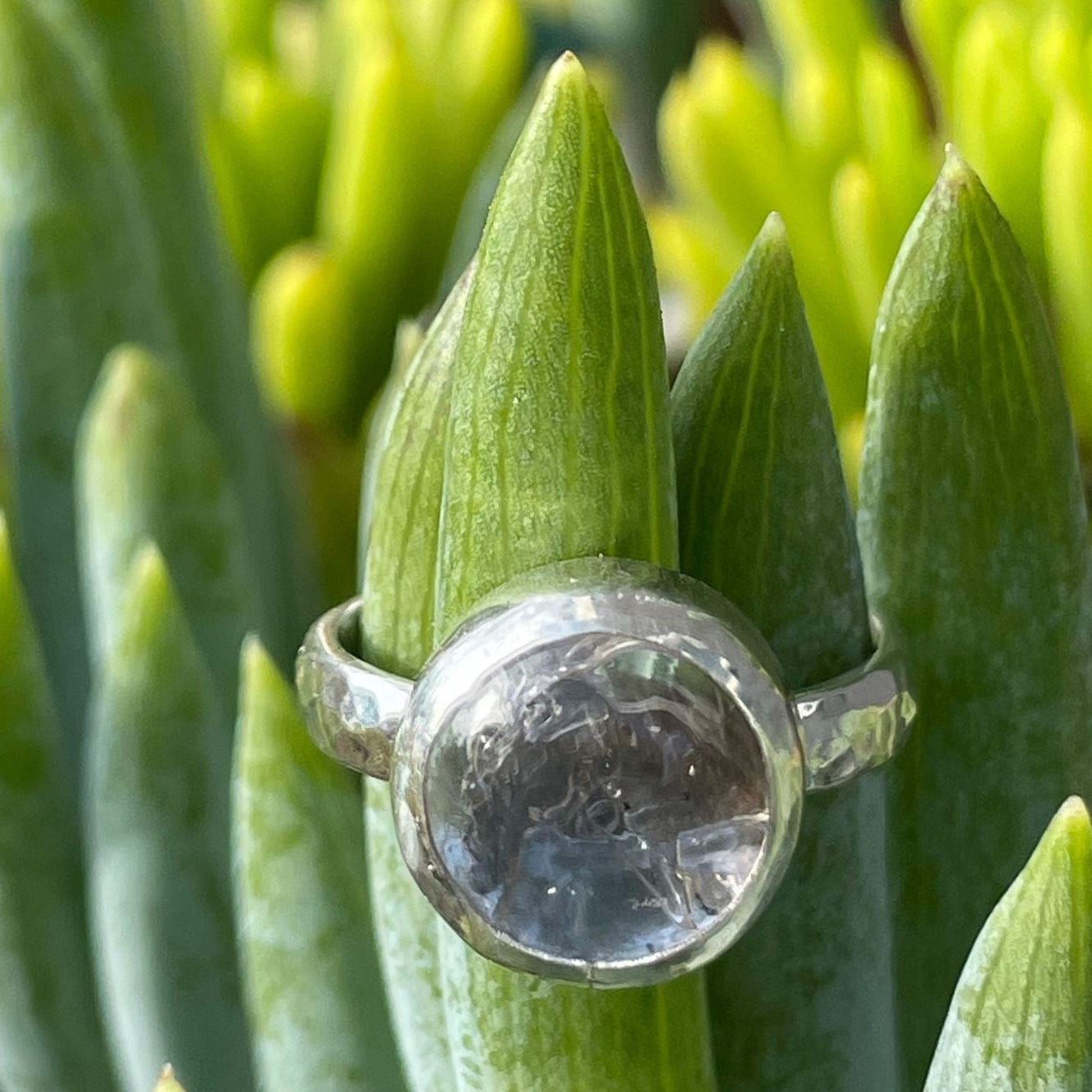 Enhydro quartz sterling silver ring - size 7 ready to ship ring Amanda K Lockrow