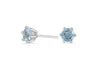 Garnet little stone silver studs earrings Amanda K Lockrow blue topaz 