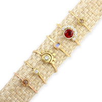 14K rose gold and rosecut brown diamond stacking ring ring Amanda K Lockrow
