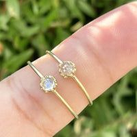 14K rose gold and rosecut brown diamond stacking ring ring Amanda K Lockrow
