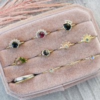 14K rose gold and rosecut brown diamond stacking ring ring Amanda K Lockrow
