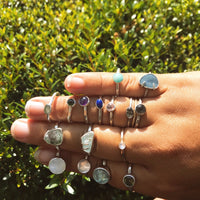 Raw Aquamarine sterling silver ring - size 8 ring Amanda K Lockrow