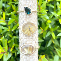 14K Gold Green Tourmaline and Diamond Ring ring Amanda K Lockrow