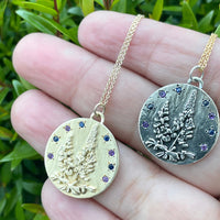 Sterling silver lupine talisman necklace necklace Amanda K Lockrow