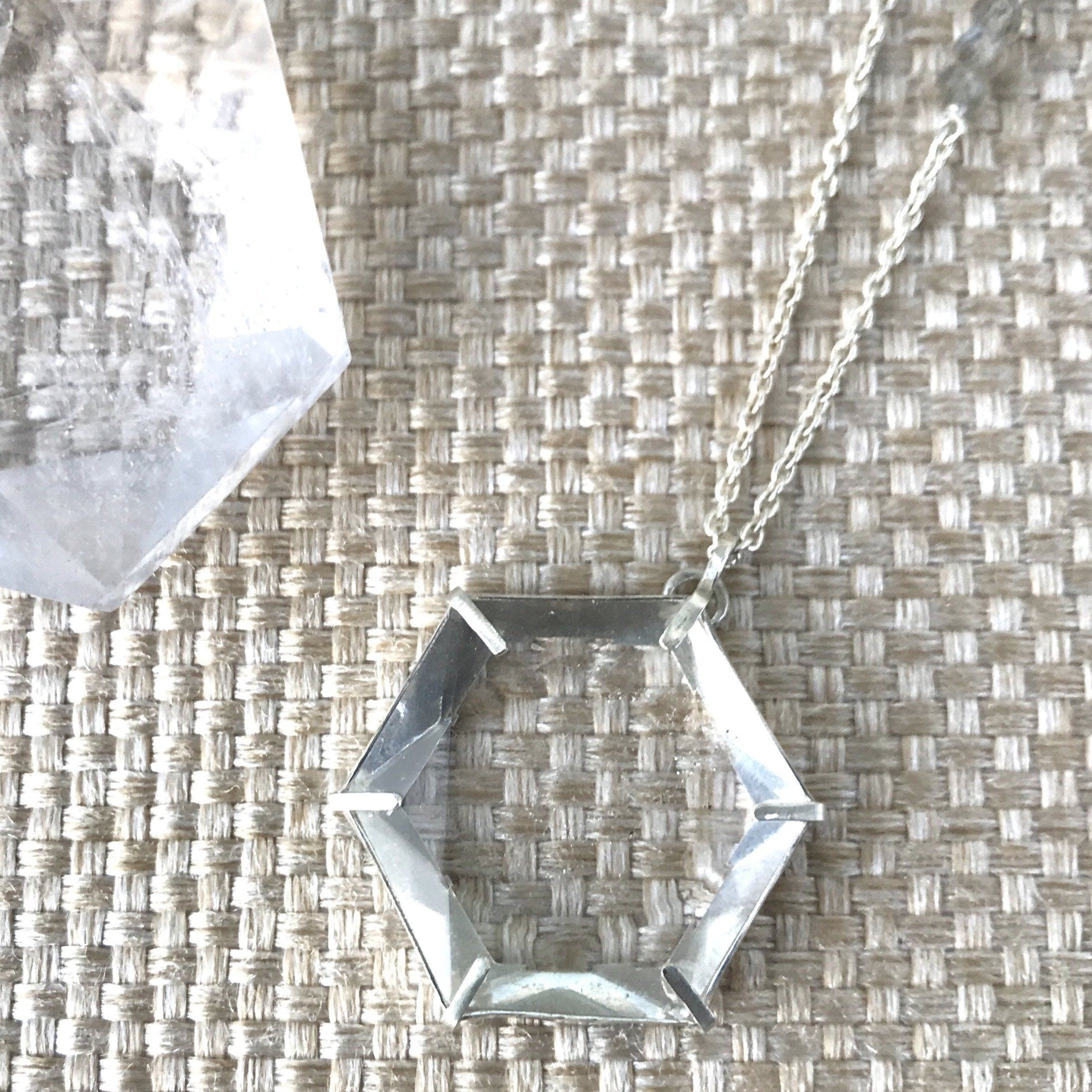 Harmonia Clear Quartz sterling silver necklace necklace Amanda K Lockrow