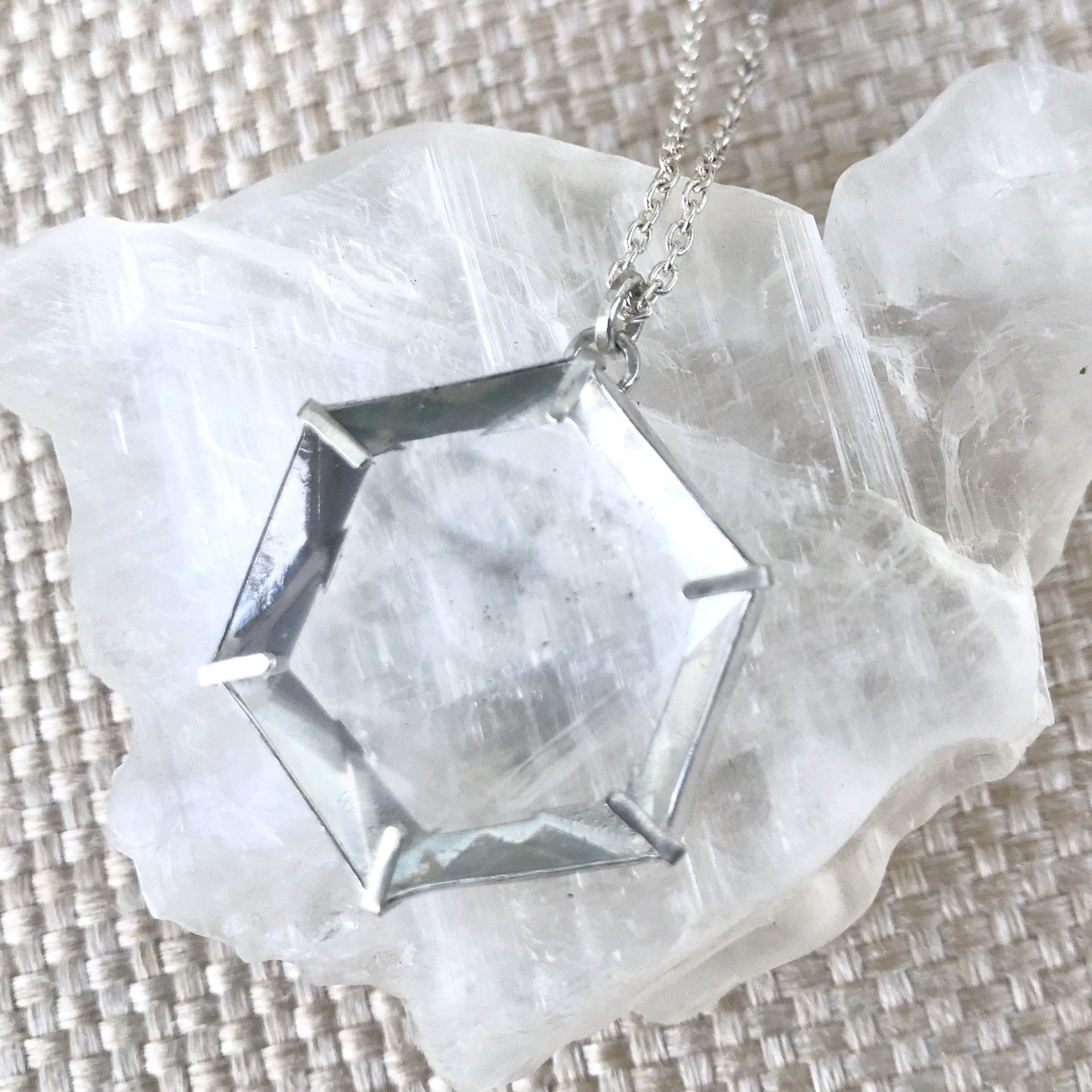Harmonia Clear Quartz sterling silver necklace necklace Amanda K Lockrow