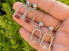 Garnet Arch Dangle Earrings - sterling silver | Sticks & Stones Collection earrings Amanda K Lockrow