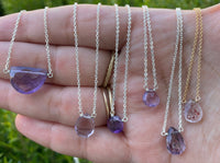 Amethyst Half Moon Necklace - sterling silver or 14k gold filled | Little Rock Collection necklace Amanda K Lockrow