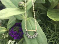 Sterling silver and gold filled dainty sunrise necklace necklace Amanda K Lockrow