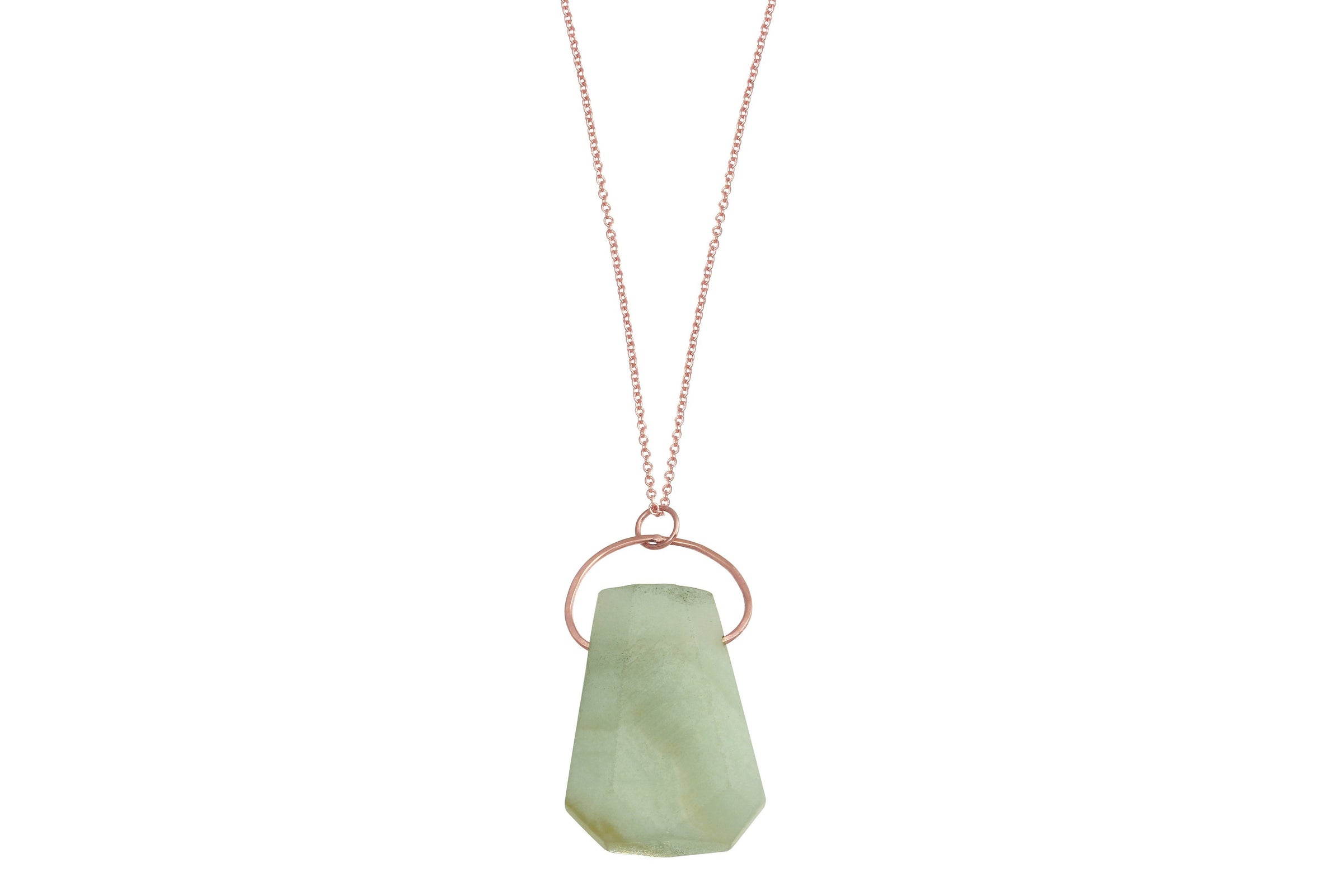 Amazonite crystal necklace - choose metal and length necklace Amanda K Lockrow
