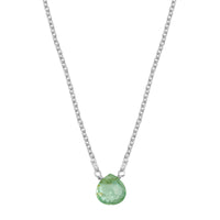 Moss aquamarine little rock sterling silver necklace necklace Amanda K Lockrow