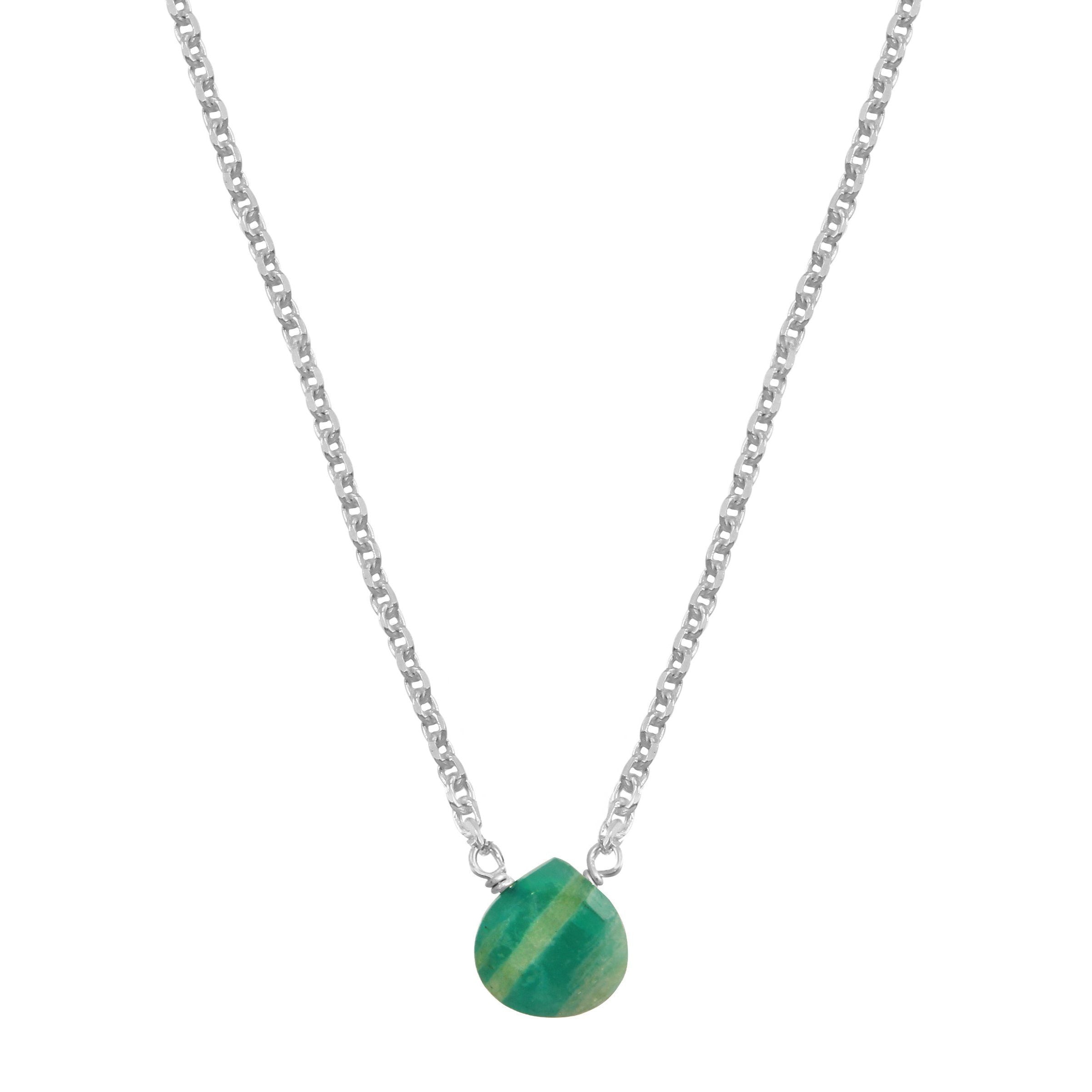 Amazonite little rock necklace necklace Amanda K Lockrow