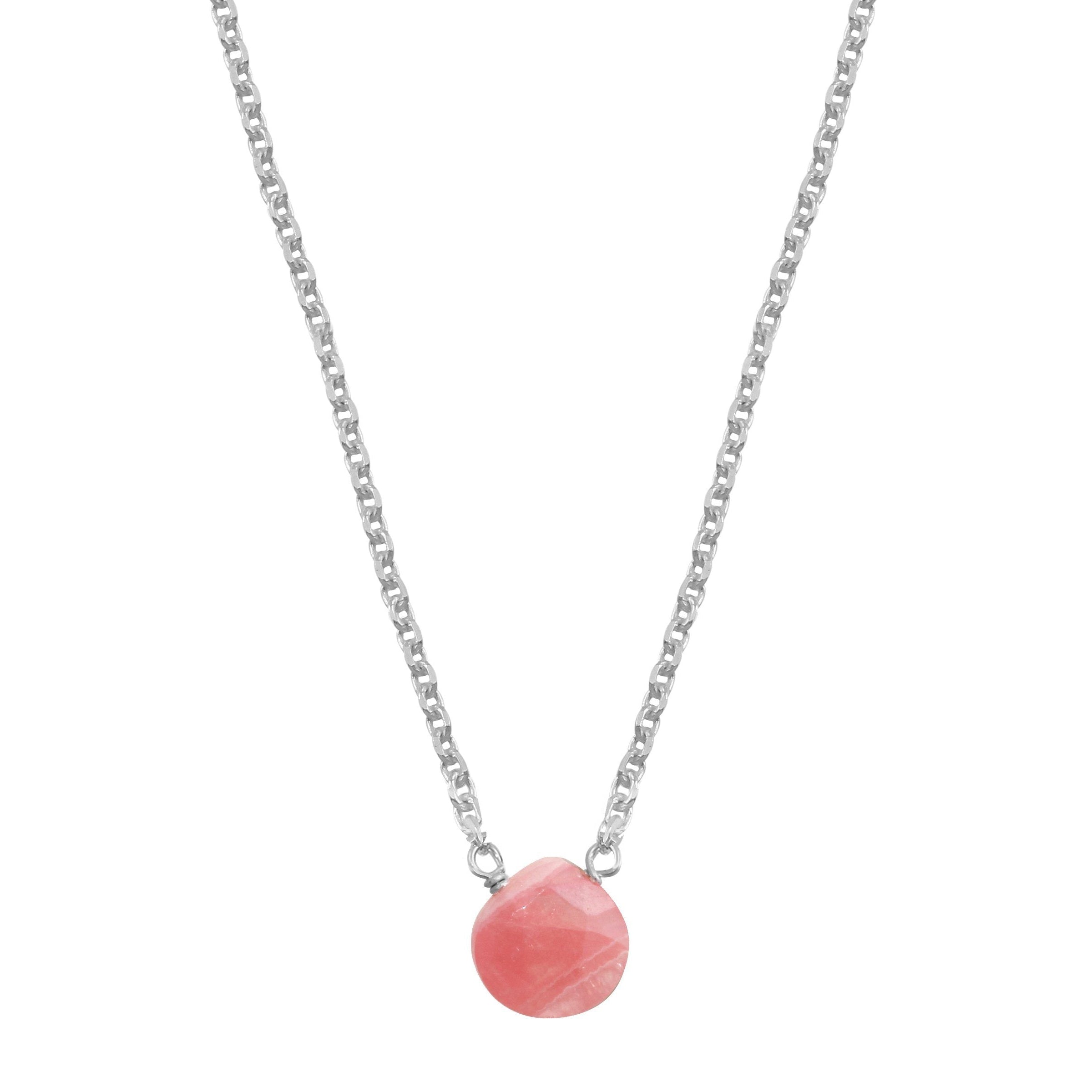 Rhodochrosite little rock necklace necklace Amanda K Lockrow