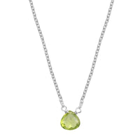 Little rock dainty peridot sterling silver necklace // crystal necklace necklace Amanda K Lockrow