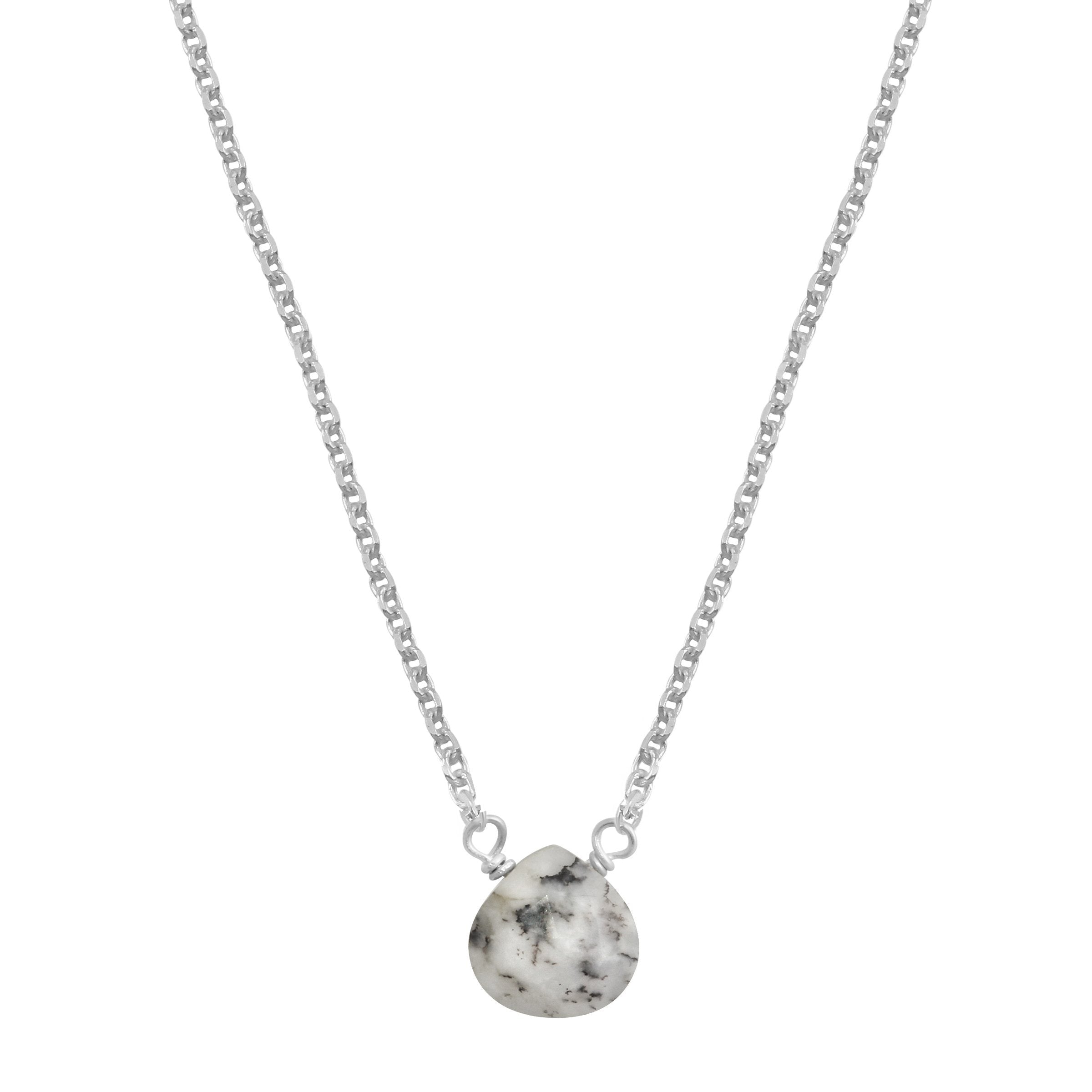 Dendritic Opal little rock necklace necklace Amanda K Lockrow