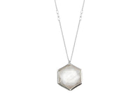 Aislinn hexagon rutilated quartz sterling silver necklace necklace Amanda K Lockrow