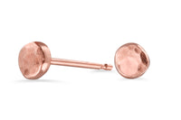 Teeny tiny pebble studs - choose from gold or silver earrings Amanda K Lockrow 14K rose gold