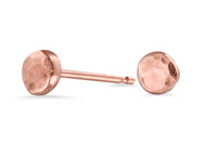 Teeny tiny pebble studs - choose from gold or silver earrings Amanda K Lockrow 14K rose gold 