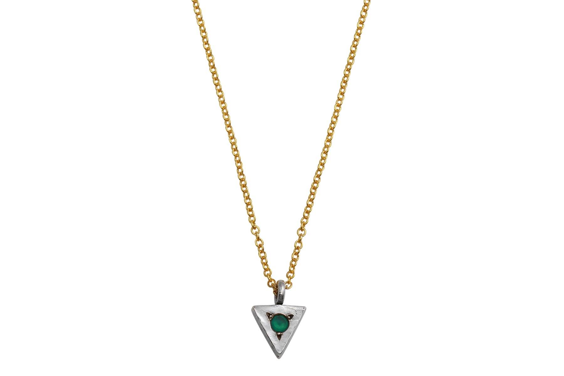 Strength triangle necklace earrings Amanda K Lockrow