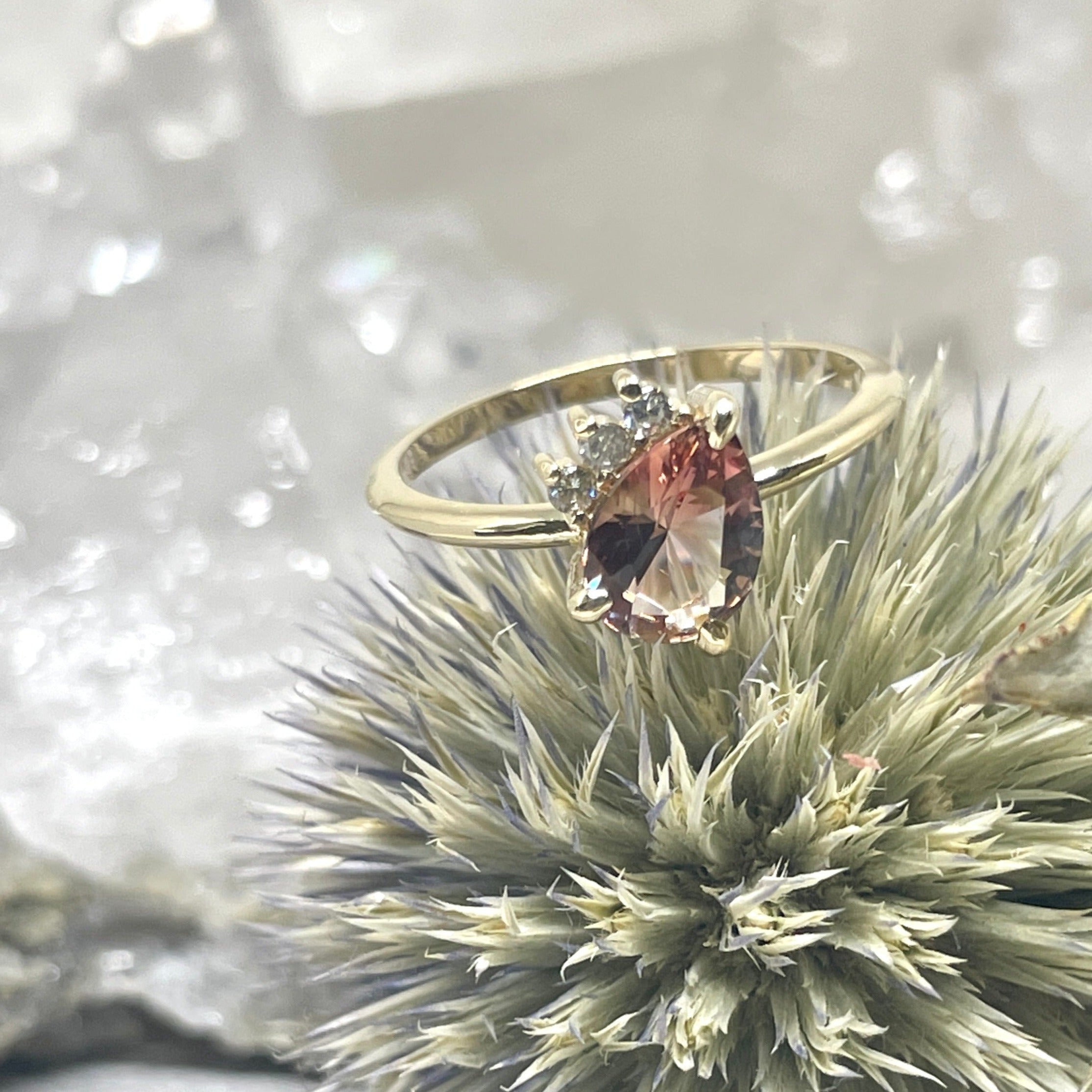 Oregon Sunstone and Diamond Ring - 14k gold | Size 6 | Aislinn Collection ring Amanda K Lockrow