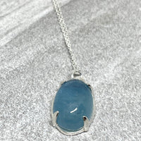 Aquamarine Necklace - sterling silver | Stone Love Collection necklace Amanda K Lockrow