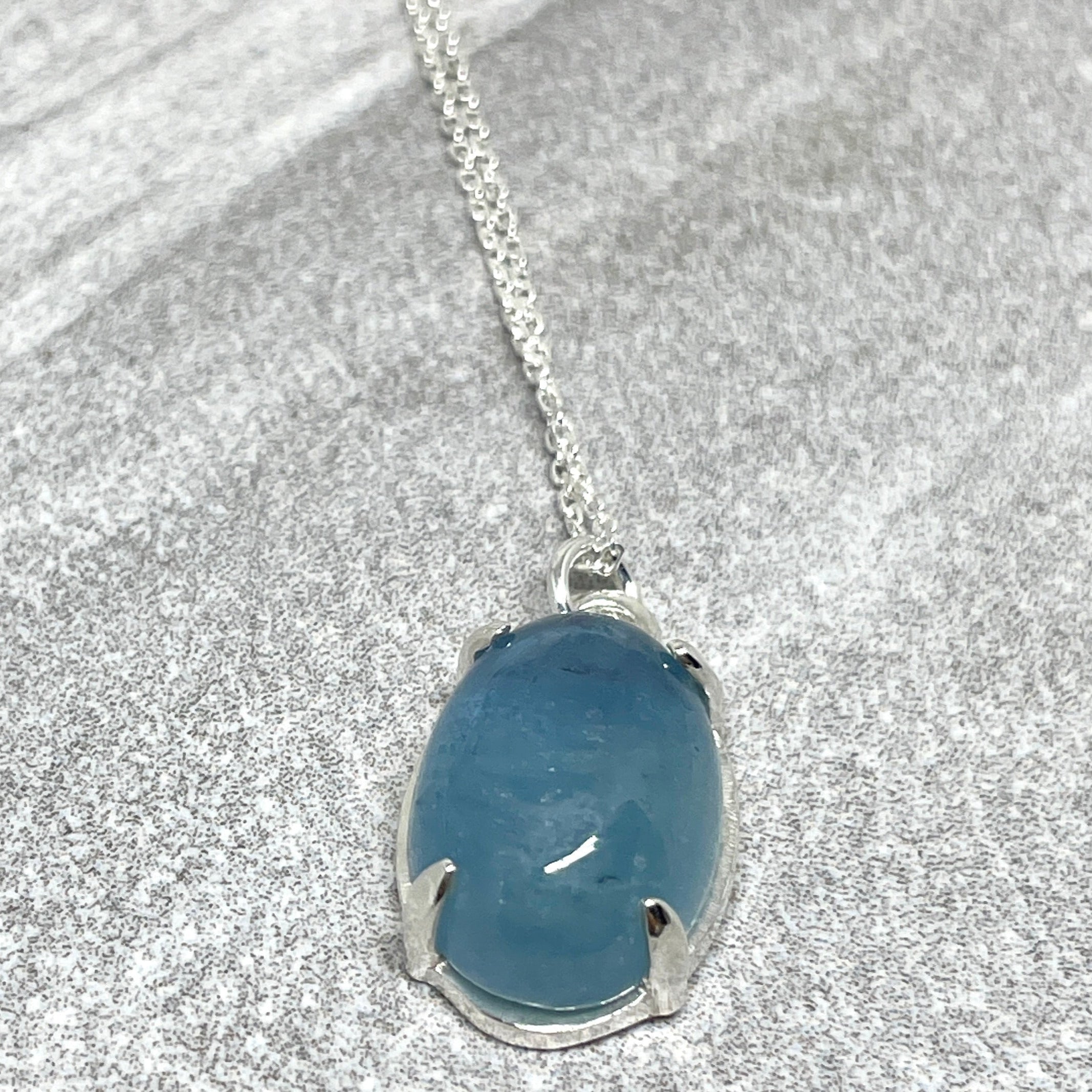 Aquamarine Necklace - sterling silver | Stone Love Collection necklace Amanda K Lockrow