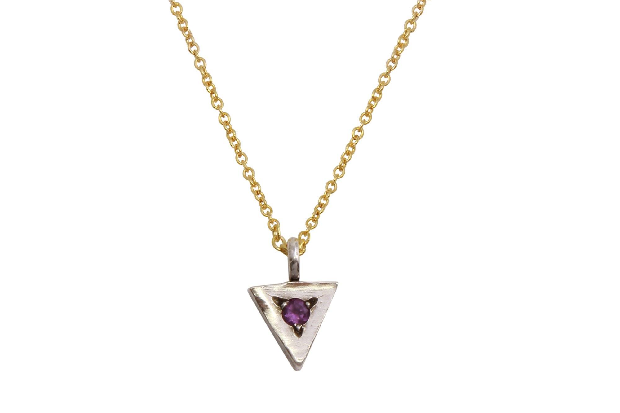 Strength triangle necklace earrings Amanda K Lockrow