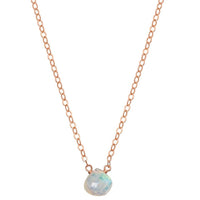 Dainty rainbow moonstone 14K gold filled necklace // bridesmaid gift necklace Amanda K Lockrow