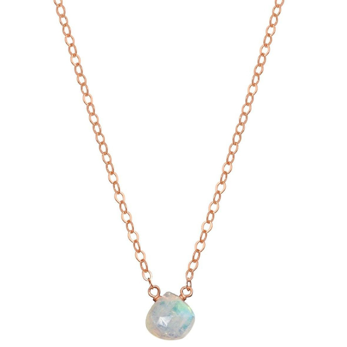Dainty rainbow moonstone 14K gold filled necklace // bridesmaid gift necklace Amanda K Lockrow