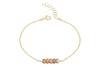 Elements- Rhodochrosite 5 stone gold filled adjustable chain bracelet bracelet Amanda K Lockrow 