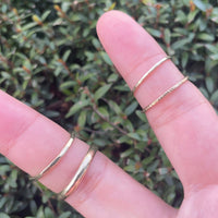 Thin Faceted Gold Band - 14k gold | Sticks & Stones Collection ring Amanda K Lockrow