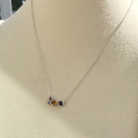 Birthstone 4 stone sterling silver necklace necklace Amanda K Lockrow