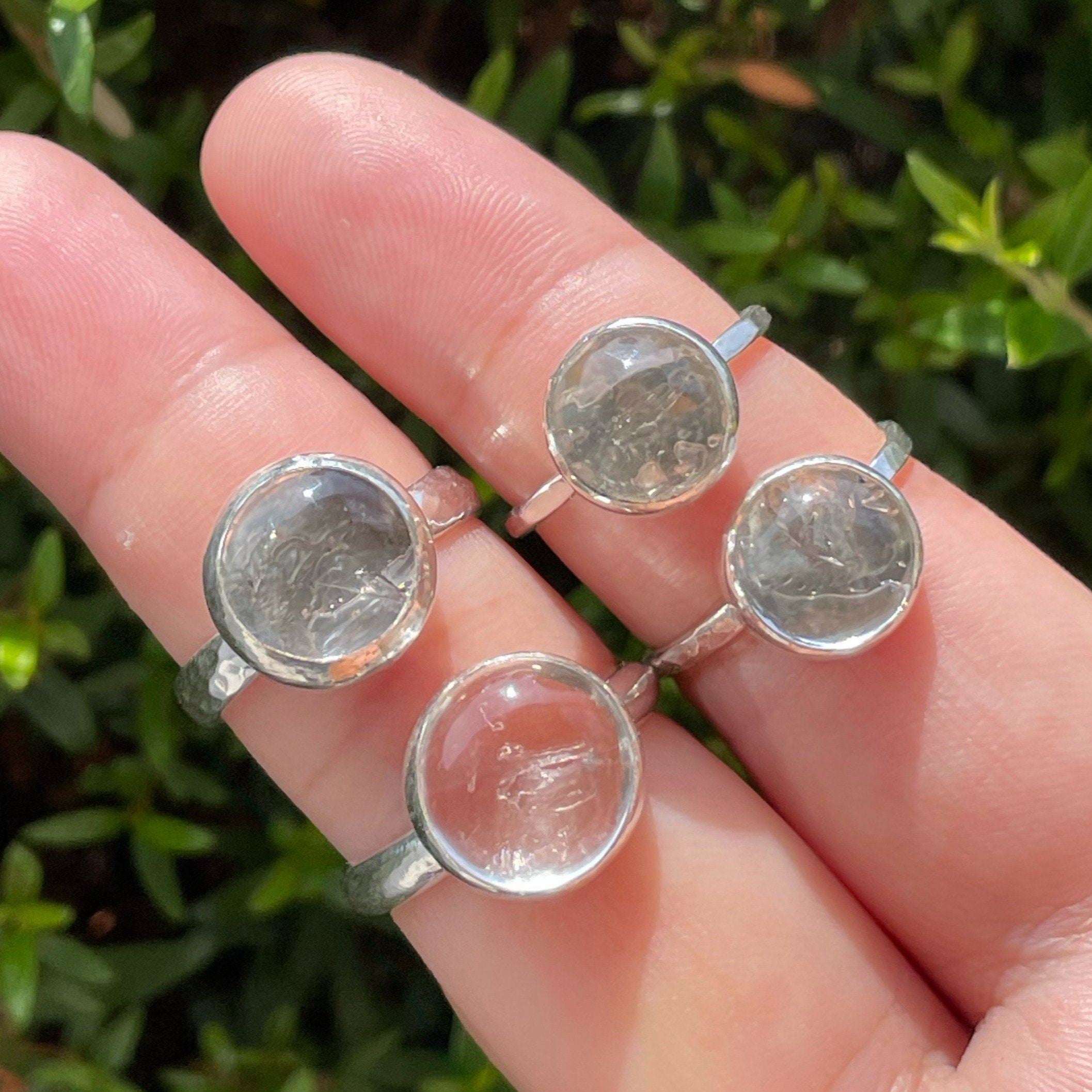 Enhydro quartz sterling silver ring - size 7 ready to ship ring Amanda K Lockrow