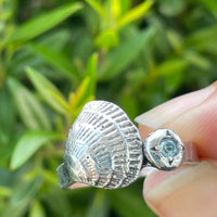 Aquamarine seashore silver ring ring Amanda K Lockrow