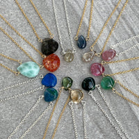 Larimar little rock necklace - sterling silver or gold filled necklace Amanda K Lockrow