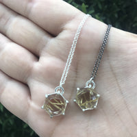 Aislinn sterling silver golden rutilated quartz necklace necklace Amanda K Lockrow