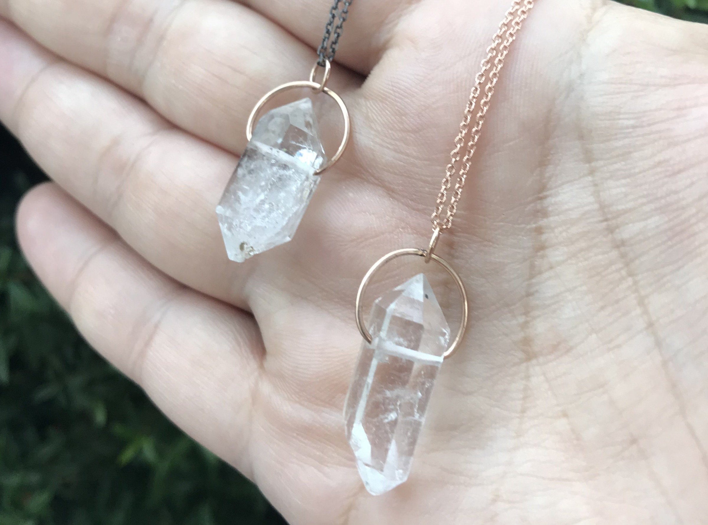 Tara necklace - Tibetan Quartz larger crystal necklace necklace Amanda K Lockrow